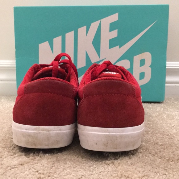 Nike SB Chron SLR Red & White Skate Shoes - Picture 4 of 4